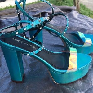 Teal platform size 7